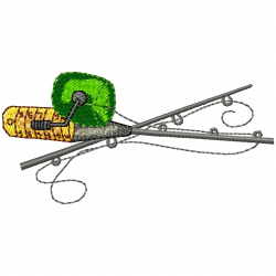 Fishing Embroidery Design 4 Fishing Embroidery Design 4